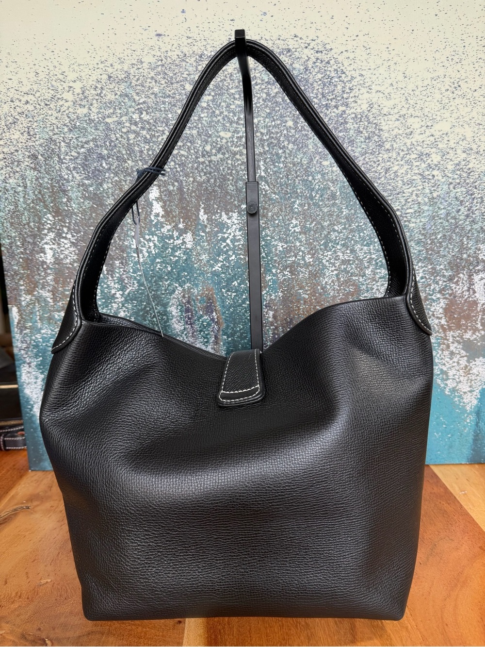 Dooney‎ & Bourke Classic Sorrento Logo Lock Sac Black Leather Hobo NWT - Picture 4 of 15